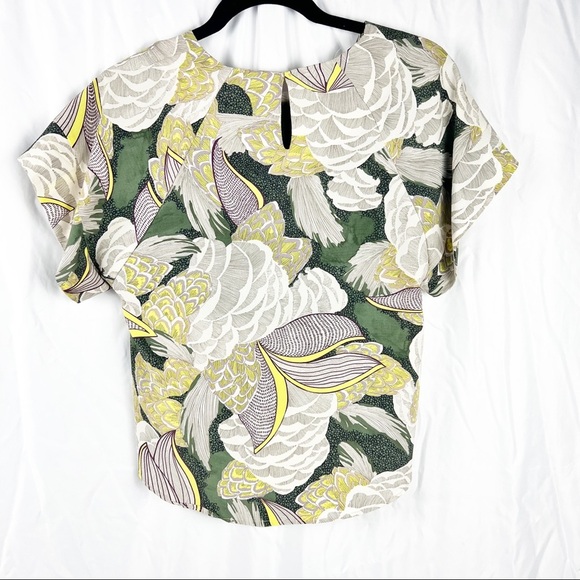 Zara Boxy Top Green Floral - Picture 2 of 6